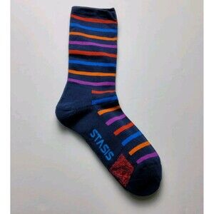 Voxx Life Stasis Neuro Socks Wellness Crew Stripes Size M (Wo 7.5-11, M 6-9)